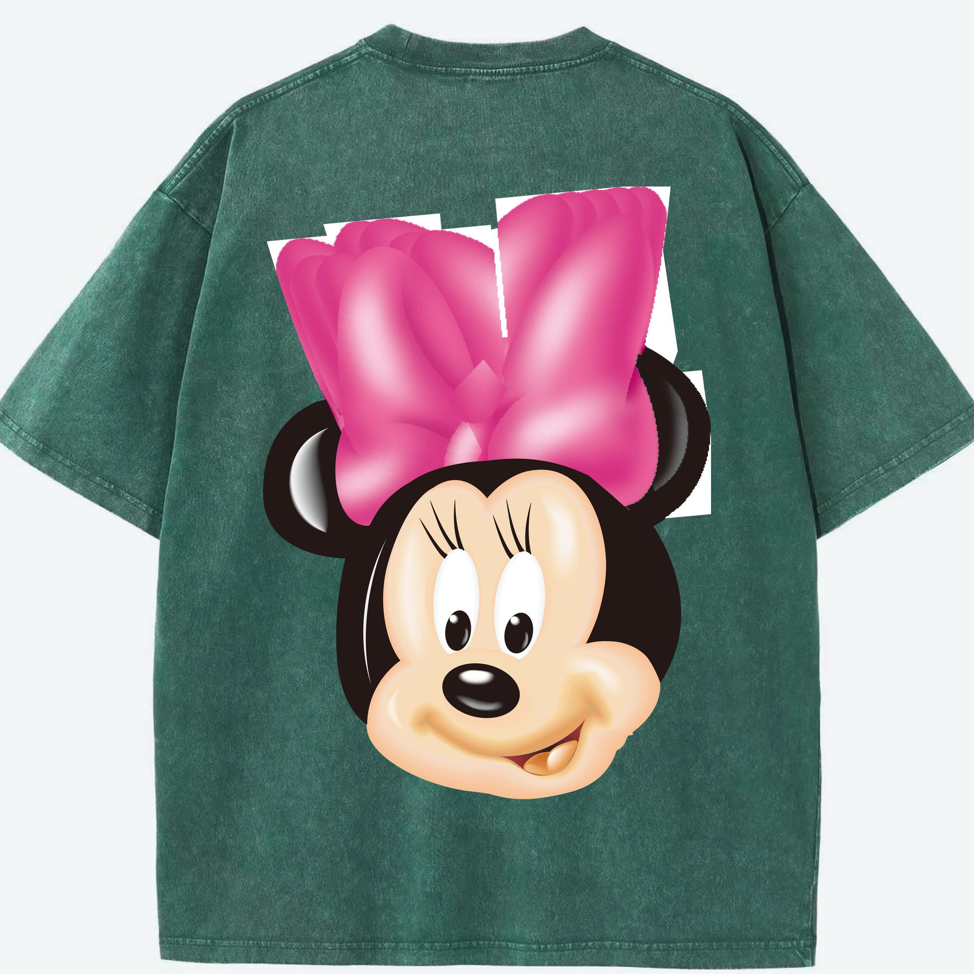 （画像用） ミッキーマウス Mickey Mouse 綿100% ヴィンテージ風 半袖Tシャツ（背面プリント）